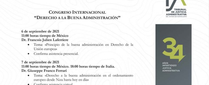 BANNER Programa Congreso Internacional. 34 aniversario. TJA GTO 7 settembre 2021