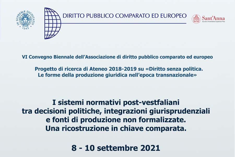 BANNER locandina convegno DPCE Pisa 8-10 settembre 2021